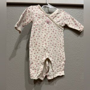 Carter's Pink and Cream Floral Footie